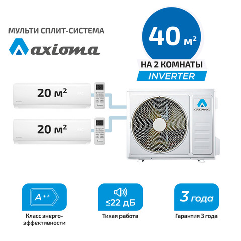 Мульти сплит система Axioma ASX07MH1Z1R + ASX09MH1Z1R/ ASB14M2Z1R1 (комплект)