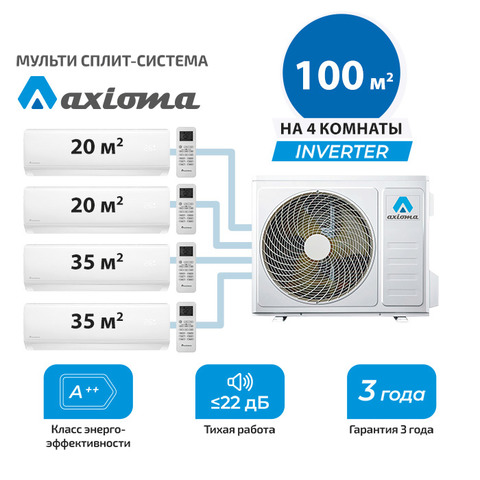 Мульти сплит система Axioma ASX07MH1Z1Rx2 + ASX12MH1Z1Rx2/ ASB32M4Z1R (комплект)