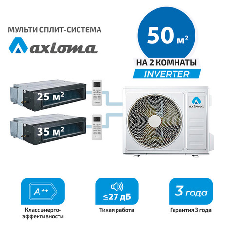 Мульти сплит система Axioma ASX09MDZ1R1 + ASX12MDZ1R1/ ASB18M2Z1R (комплект)