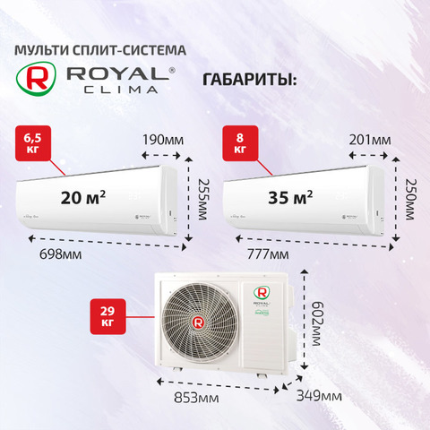 Royal Clima RCI-GLD07HN + RCI-GLF12HN/2DFM-14HN/OUT-4