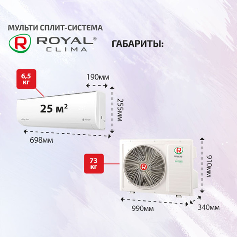 Royal Clima RCI-GLD09HNx5/ 5TFM-42HN/OUT-4