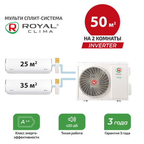 Мульти сплит система Royal Clima RCI-PFF09HN + RCI-PFF12HN/ 2TFM-17HN/OUT (комплект)