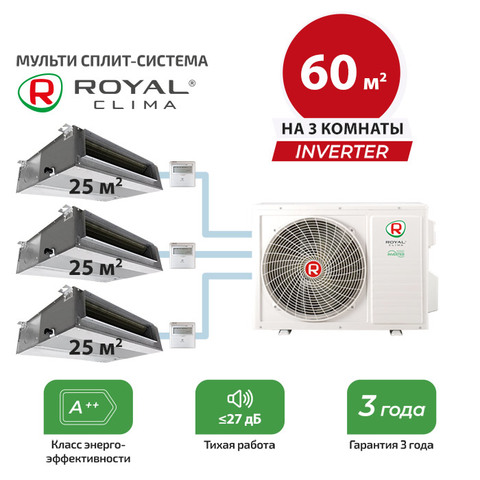 Мульти сплит система Royal Clima RCI-DMN09x3/ 3RMN-21HN/OUT (комплект)