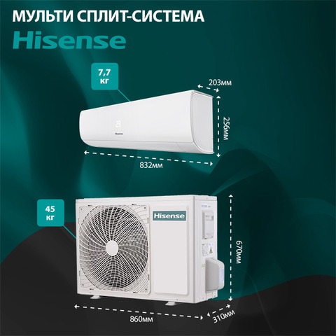 Hisense AMS-12UW4RXRKB00x2/ AMW3-24U4RJC-4