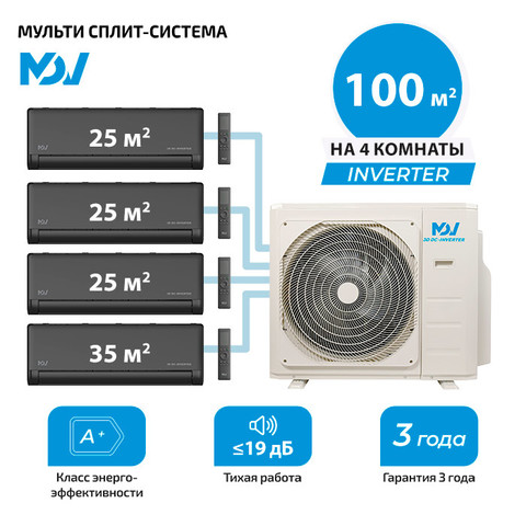 Мульти сплит система MDV MDSBI-09HRFN8x3 + MDSBI-12HRFN8/ MD4O-36HFN8 (комплект)