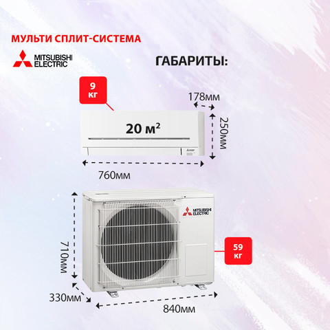 Mitsubishi Electric MSZ-AP20VGKx4/ MXZ-4F80VF-4