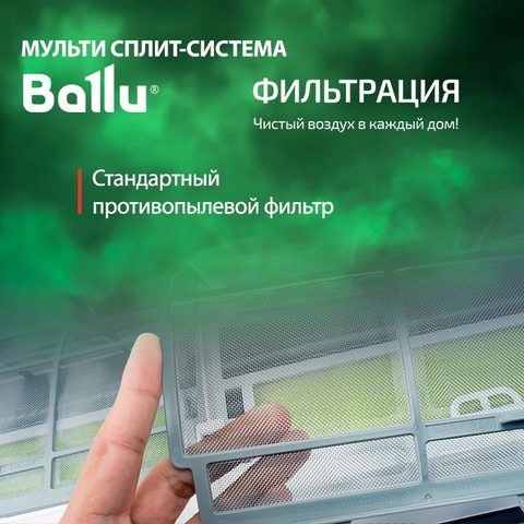Ballu BSUI-FM/in-07HN8/EUx2 + BSUI-FM/in-12HN8/EU/ BA3OI-FM/out-27HN8/EU-3