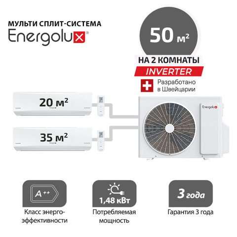 Мульти сплит система Energolux Champery SAS09CH3-AIx2/ SAM18M3-GI/2