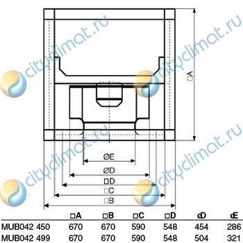 Канальный вентилятор Sysimple MUB042 450DS-A2