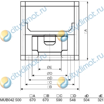 Канальный вентилятор Sysimple MUB042 500DV-A2