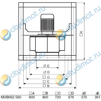 Канальный вентилятор Sysimple MUB062 560DV-A2