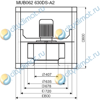 Канальный вентилятор Systemair MUB062 630DS-A2