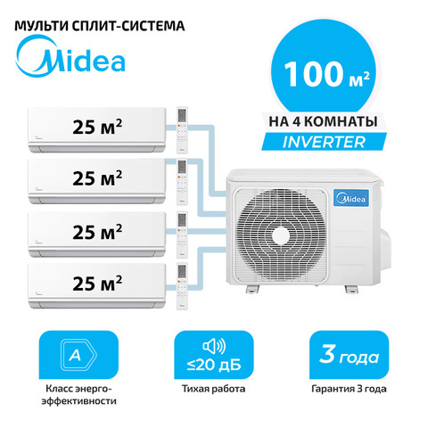 Мульти сплит система Midea MMAG2-09N8D0-Ix4/ M4OB-36HFN8-Q (комплект)